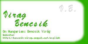 virag bencsik business card